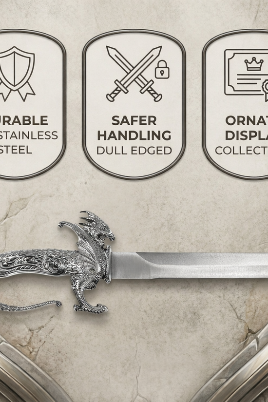 36.75" Silver Dragon Sword