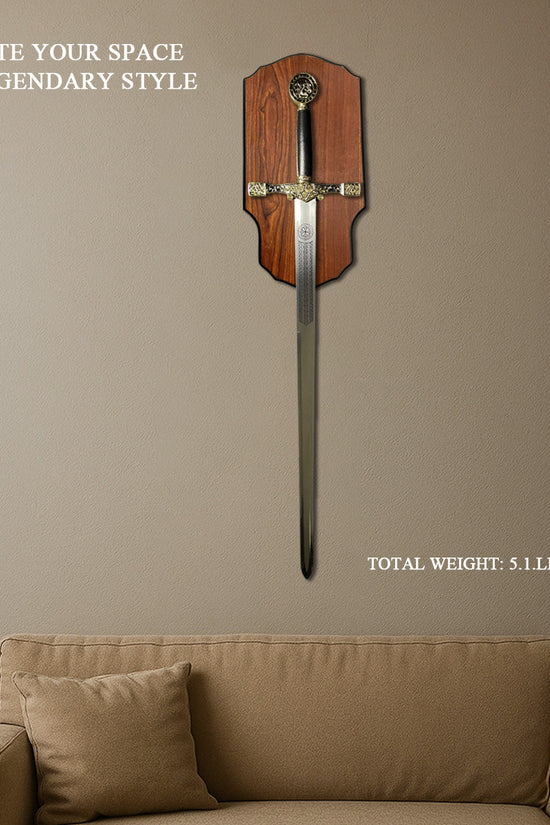 45" Excalibur Sword With Hanging Plaque Knight Collection