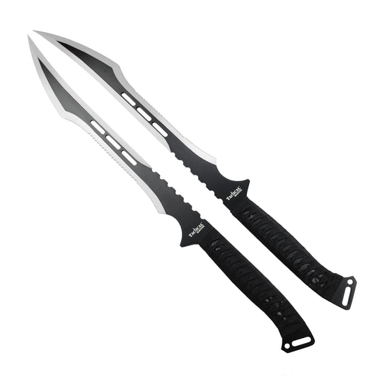 Tactical Master 27" Twin Tactical Machete Set (Black)