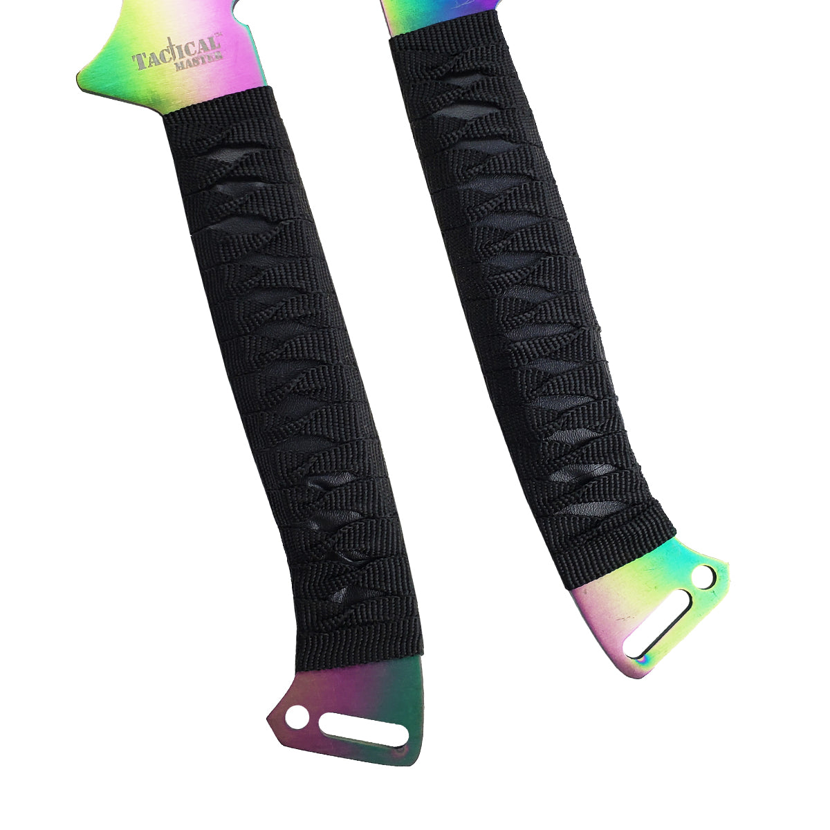 Tactical Master 27" Twin Tactical Machete Set (rainbow)