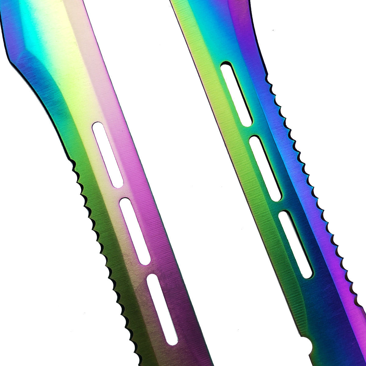 Tactical Master 27" Twin Tactical Machete Set (rainbow)