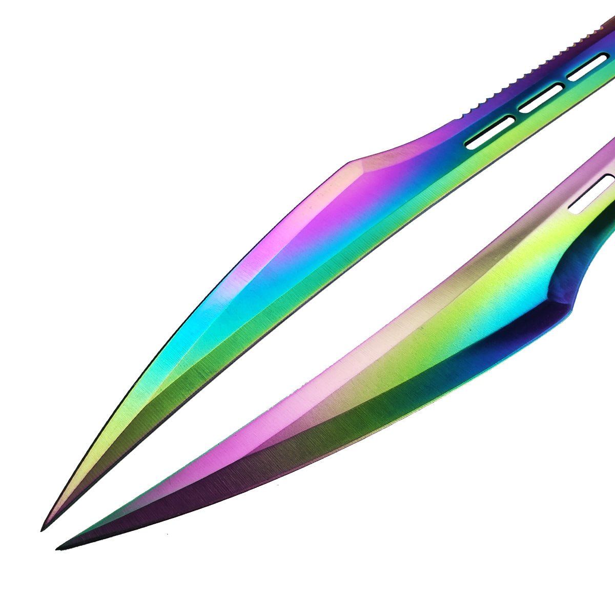 Tactical Master 27" Twin Tactical Machete Set (rainbow)