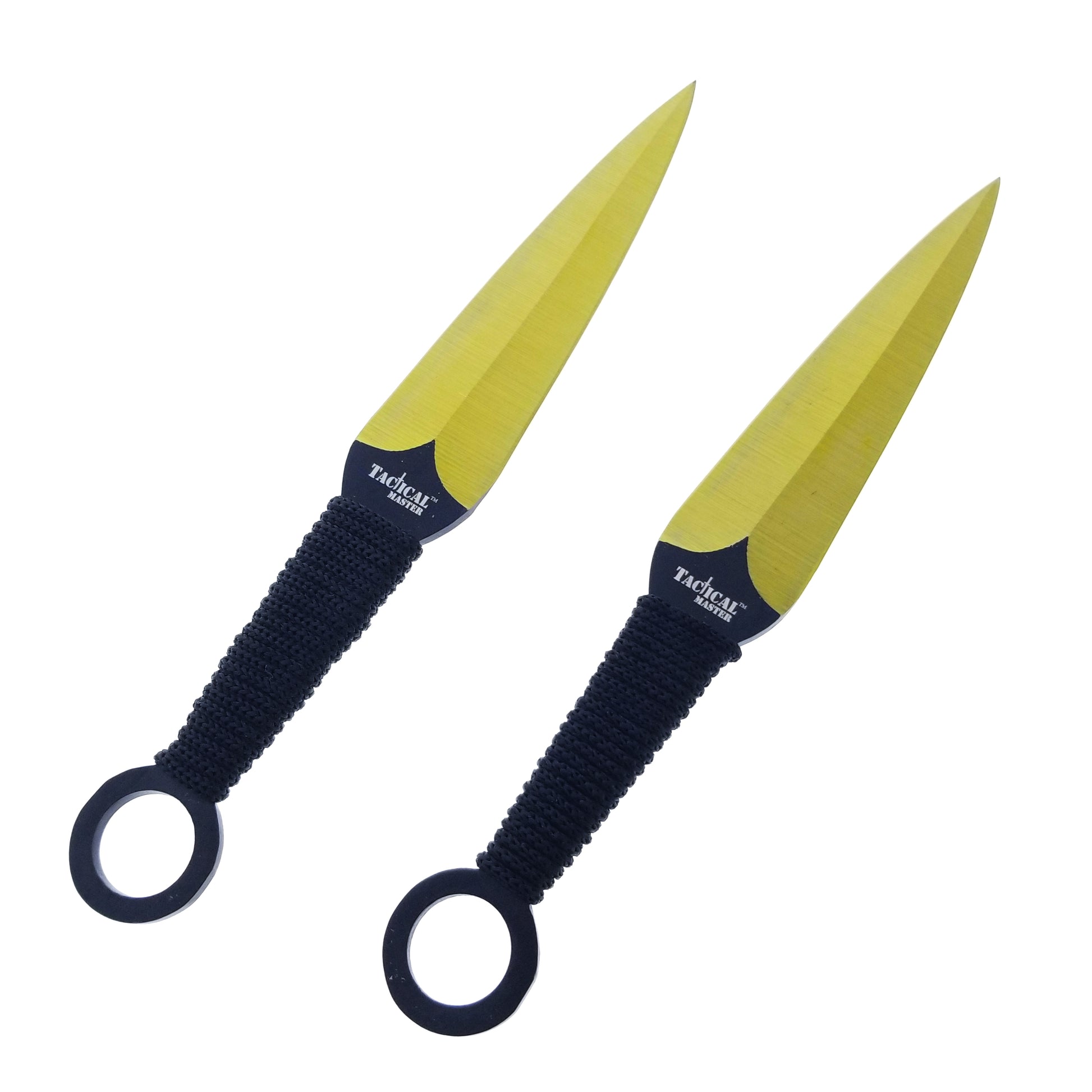 Tactical Master 27" Gold Machete with 2 pcs 6" throwing knives