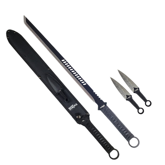 27" Tactical Master Machete w/ 6" throwing knife 2 PCS