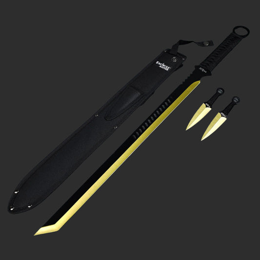 27" Tactical Master Machete w/ 6" throwing knife 2 PCS