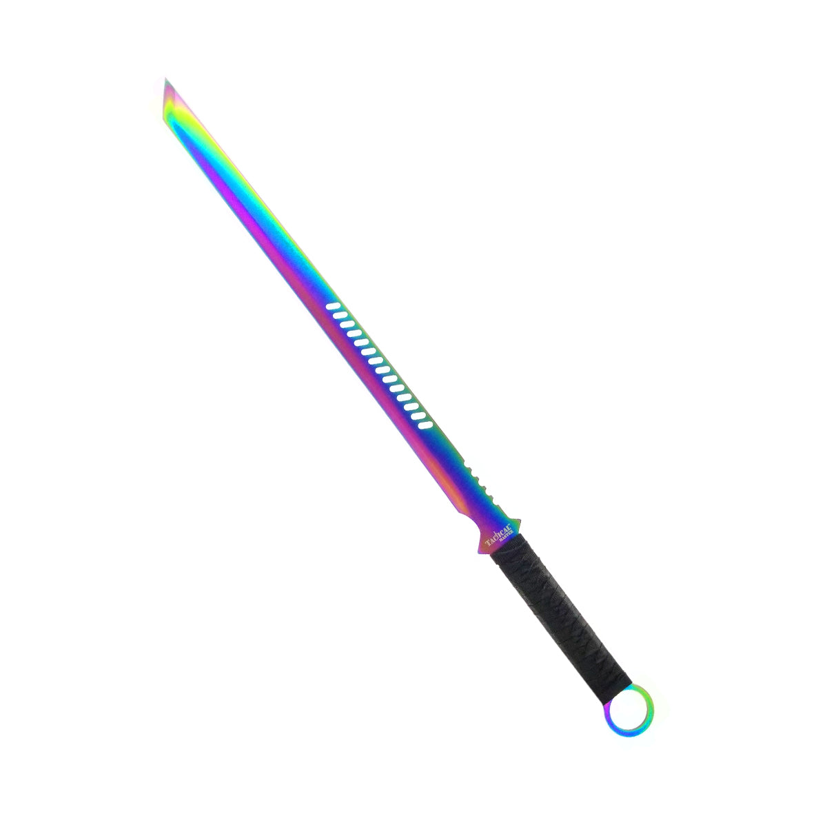 Tactical Master 27" Rainbow Machete Tanto Blade with 2 pcs 6" Throwing Knife