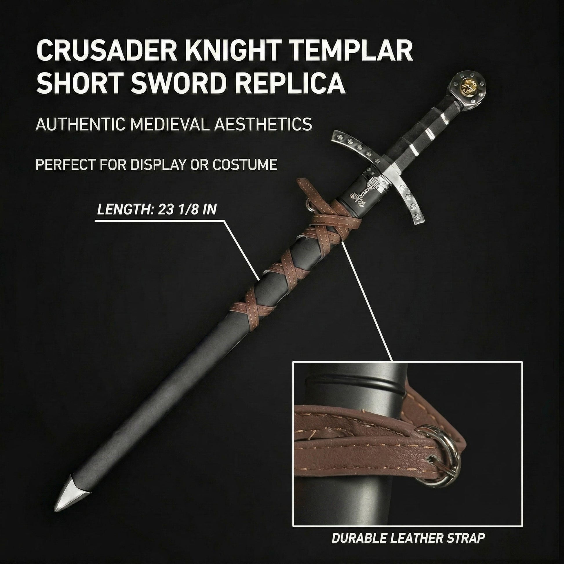 23 1/4" Templar sword
