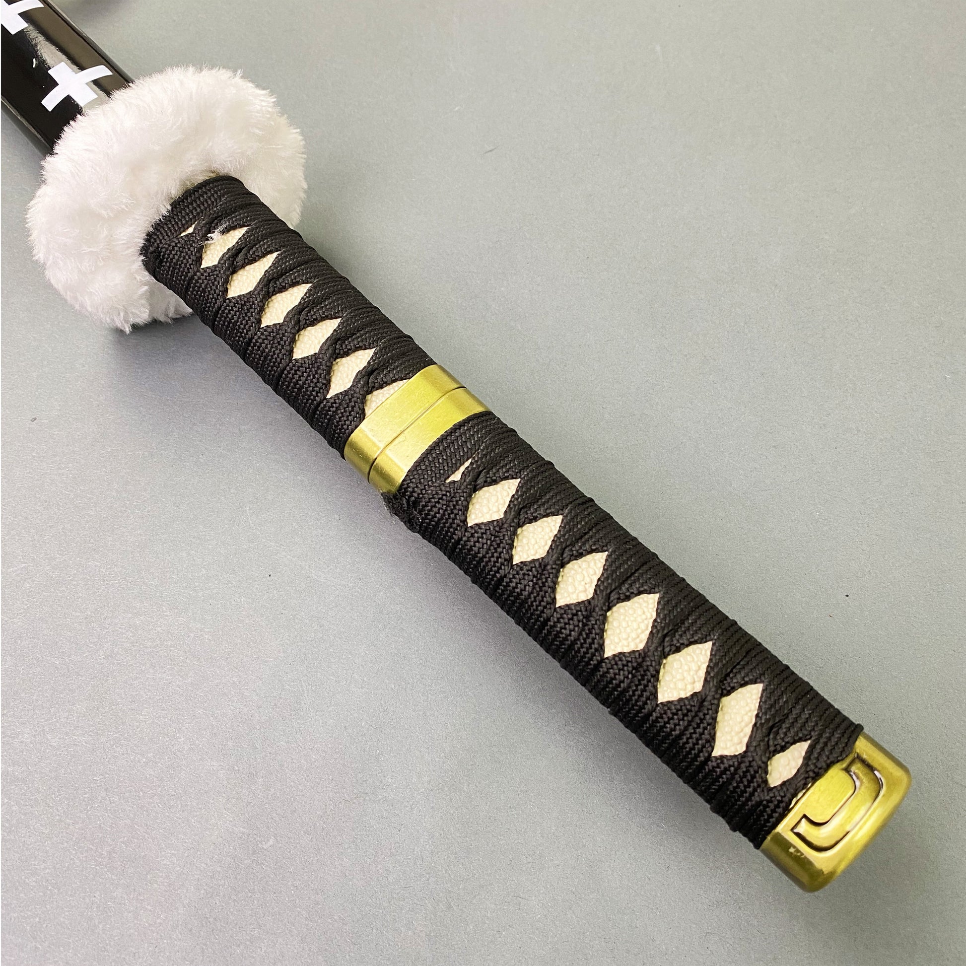 40 1/2" White Feather Tsuba Samurai Sword, Animate