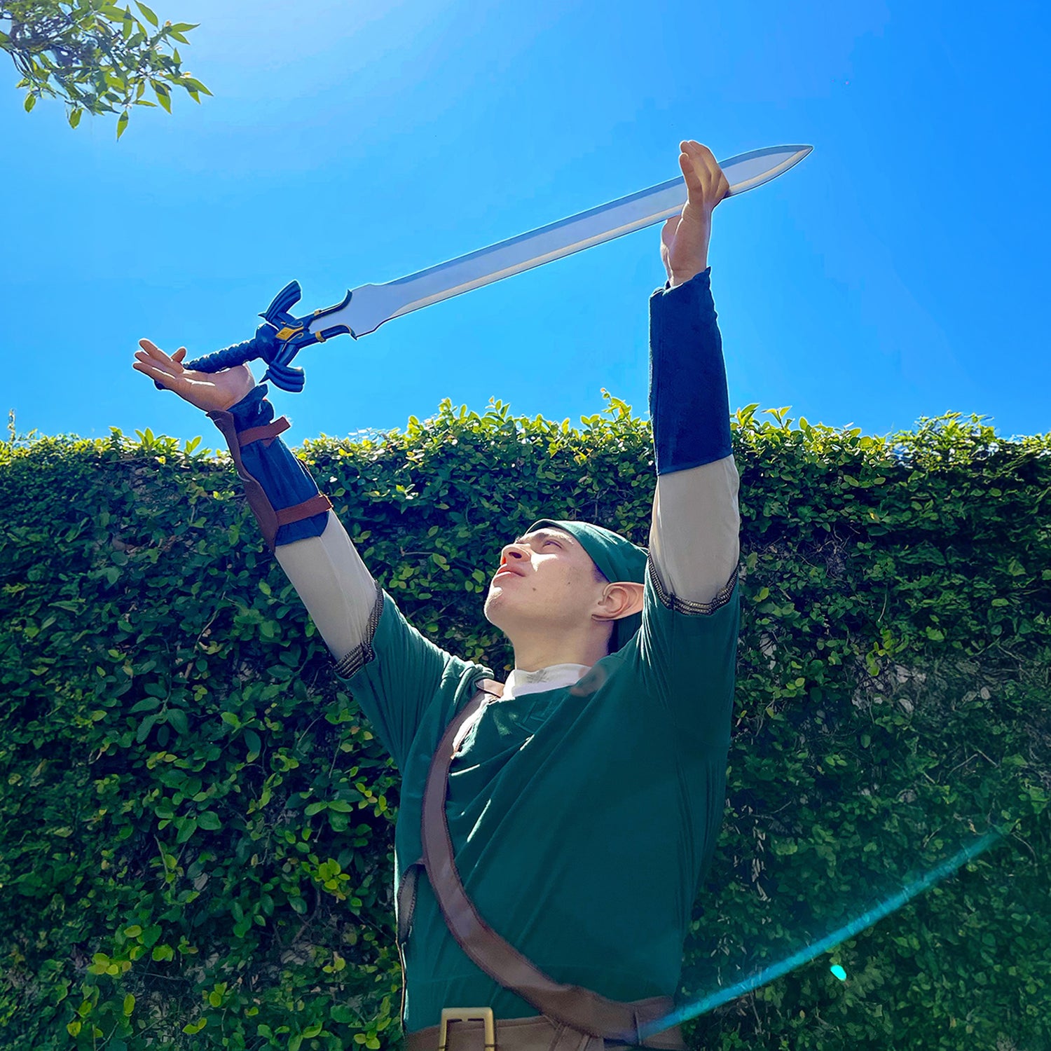 37" Blue Fantasy Sword with Plaque