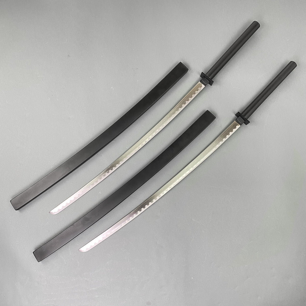 40" Double Sword with Leather Back Frog
