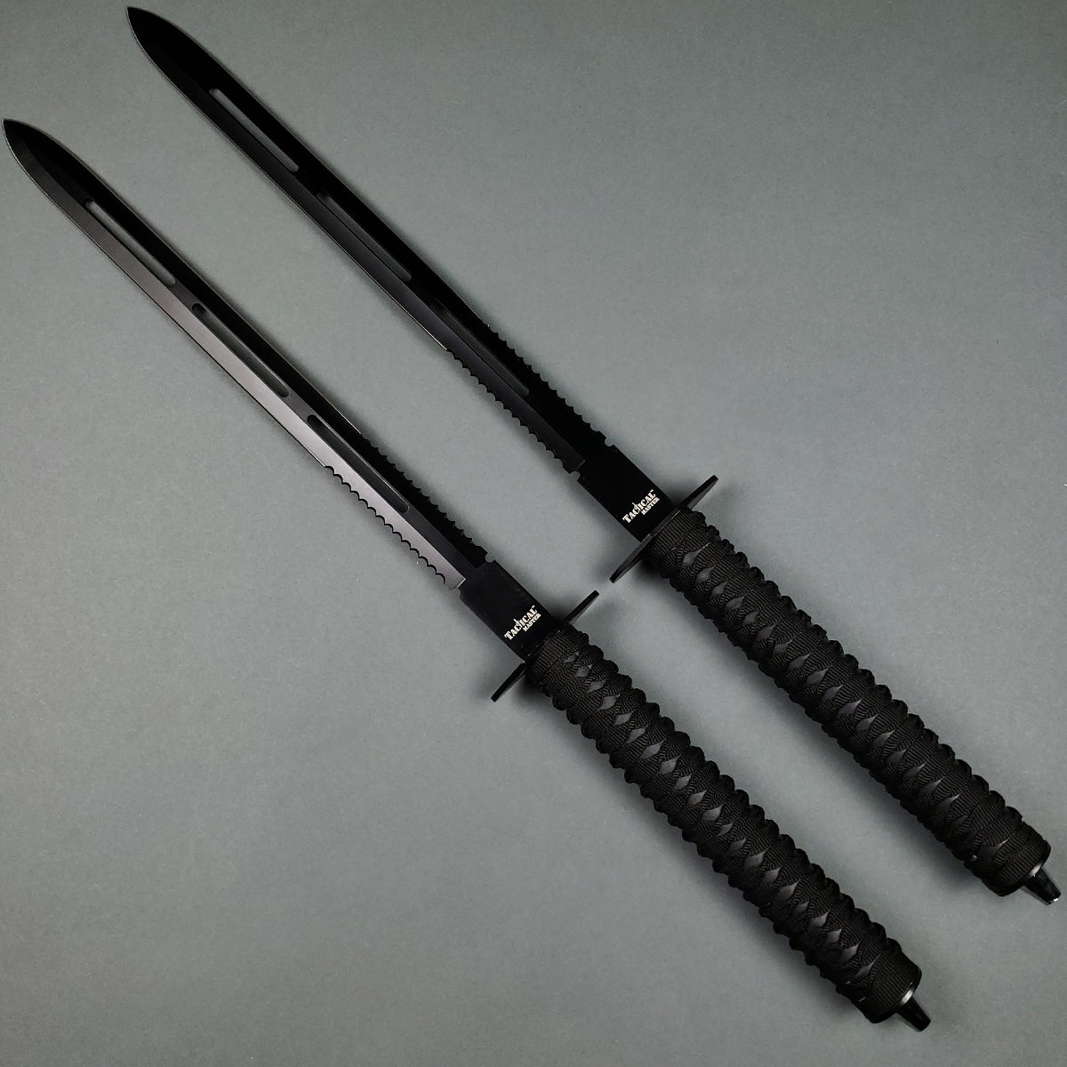 Tactical Master 25" Black Twin Tactical swords (2 sword set)