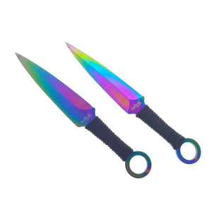 Tactical Rainbow Machete Set w/ Sheath & Darts – Shop Now