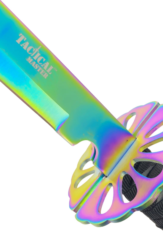 26" Twin Tactical Machete Set Rainbow