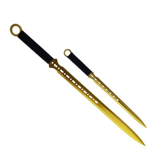 Tactical Master 28"&18" Gold Machete Set