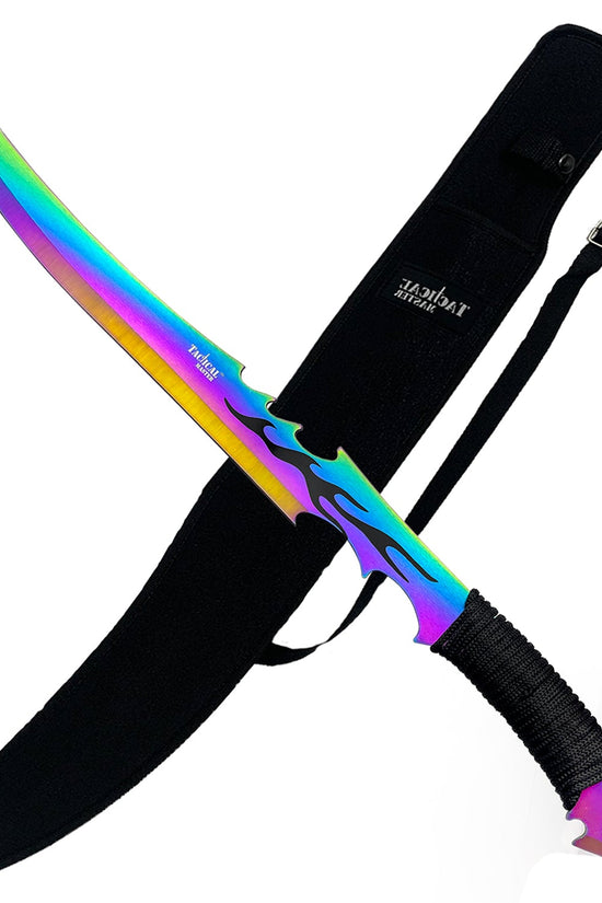26" Rainbow Flame Machete