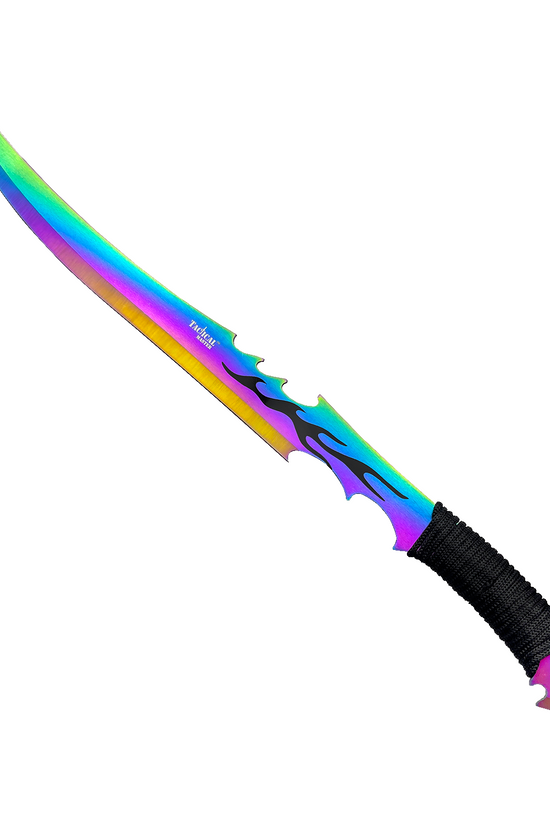 26" Rainbow Flame Machete