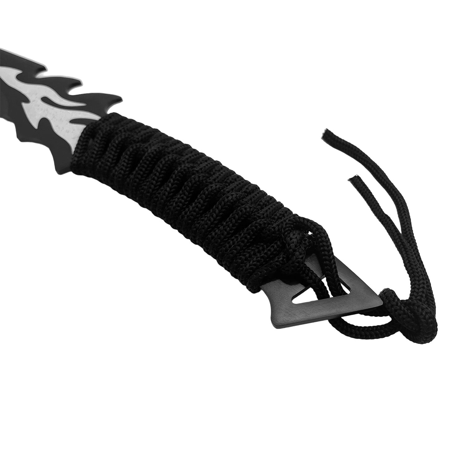 20" Flame Machete w/throwing knives-Black