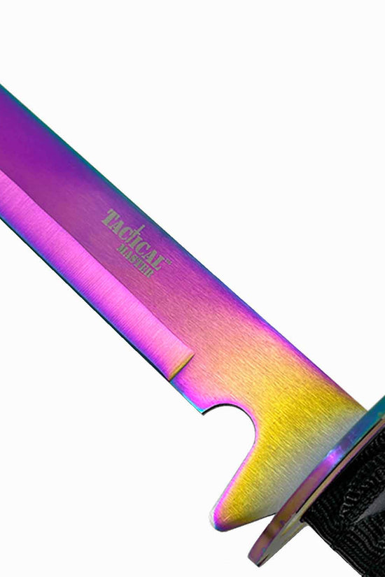 Tactical Master 26" Rainbow Machete w/3 Pcs throwing Knives