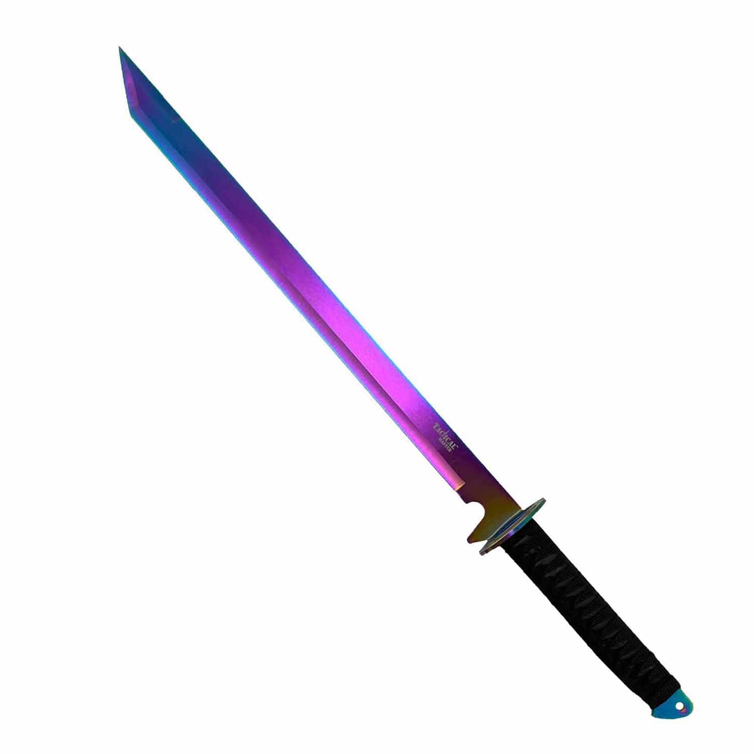 Tactical Master 26" Rainbow Machete w/3 Pcs throwing Knives