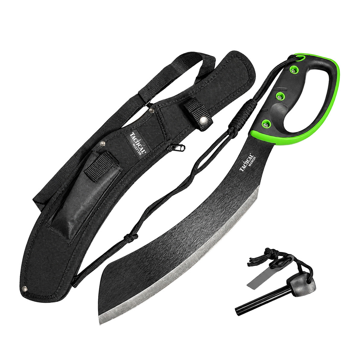 Tactical Master 20" Machete w/ Fire Starter & Sheath included.