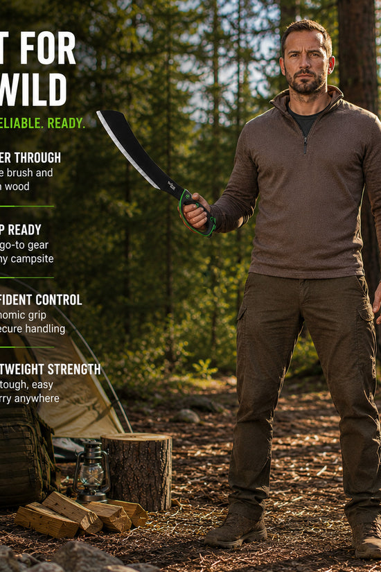 Tactical Master 20" Machete w/ Fire Starter & Sheath included.