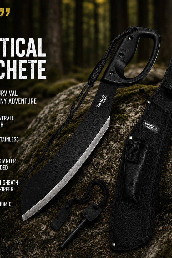 Buy Tactical Machete with Fire Starter for Camping Trips