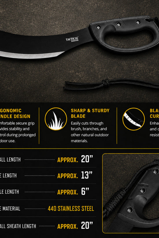 Buy Tactical Machete with Fire Starter for Outdoor Trips