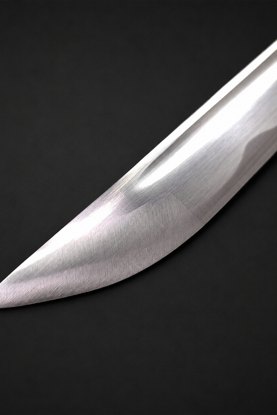 Polished tip of steel samurai sword. | Guild Arms