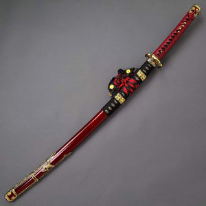 Musha Ceremonial Jintachi Katana (Burgundy)