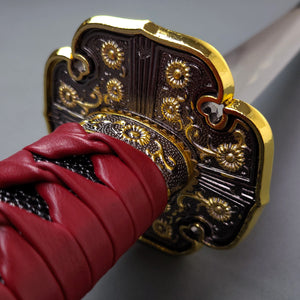 Musha Ceremonial Jintachi Katana (Burgundy)