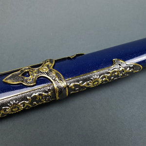 Close-up of Musha Jintachi Katana Blue Blade