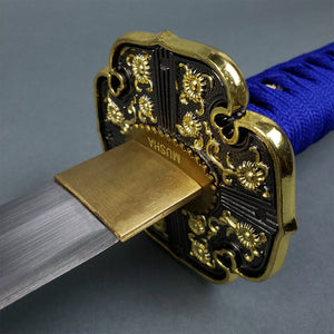 Detailed View of Musha Blue Jintachi Katana