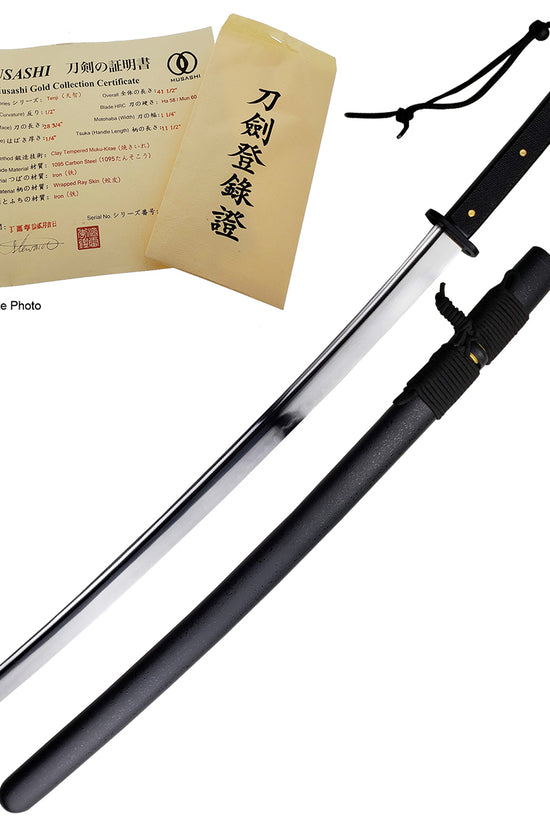 Katana sword with authenticity certificate