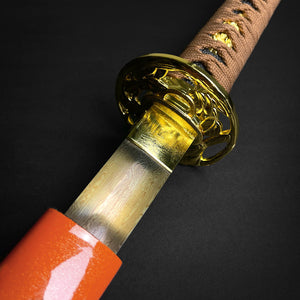 Musha Gold Warrior Damascus Katana for Sale - Swords for Sale Online