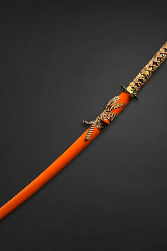 Musha Gold Warrior Damascus Katana for Sale - Swords for Sale Online
