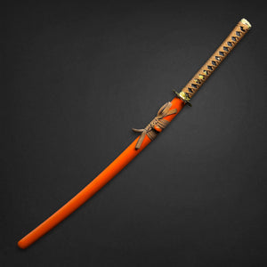 Musha Gold Warrior Damascus Katana for Sale - Swords for Sale Online