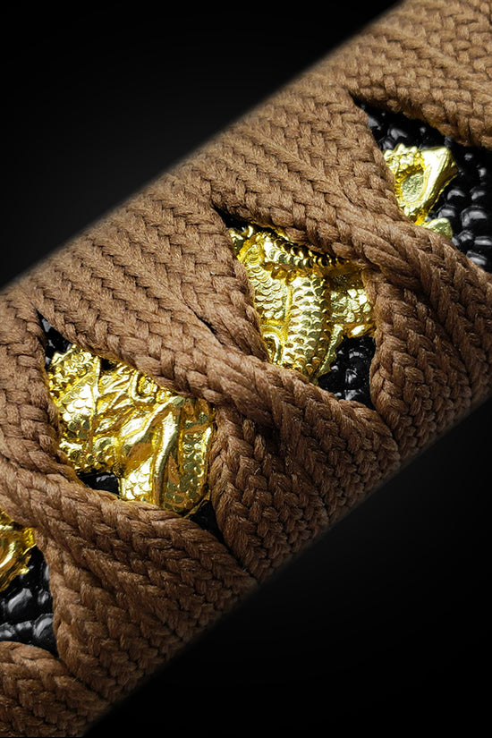 Musha Gold Warrior Damascus Katana for Sale - Swords for Sale Online