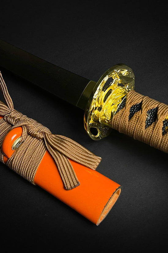 Musha Gold Warrior Damascus Katana for Sale - Swords for Sale Online