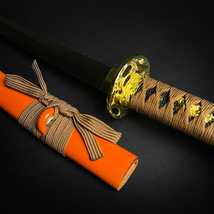 Musha Gold Warrior Damascus Katana for Sale - Swords for Sale Online