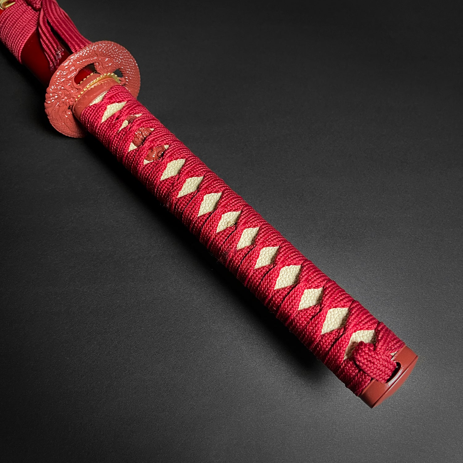 40 1/4" Red Damascus Blade Hand Forged Samurai Sword