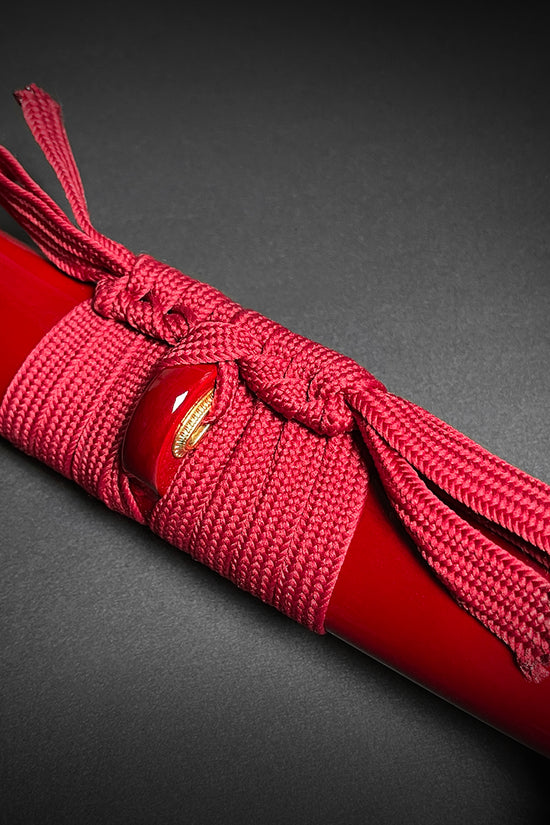 40 1/4" Red Damascus Blade Hand Forged Samurai Sword