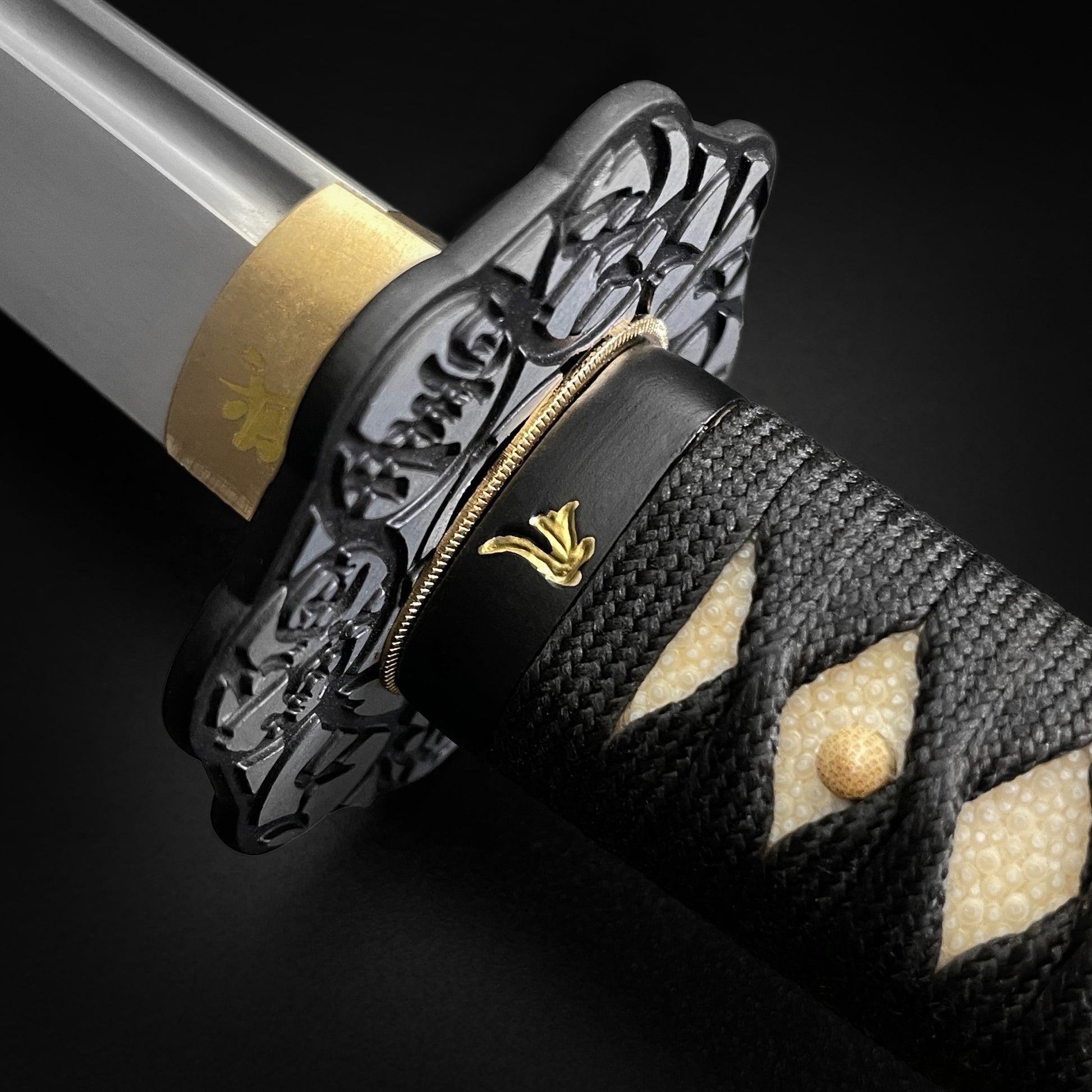 Japanese katana hilt and tsuba- Guild Arms.