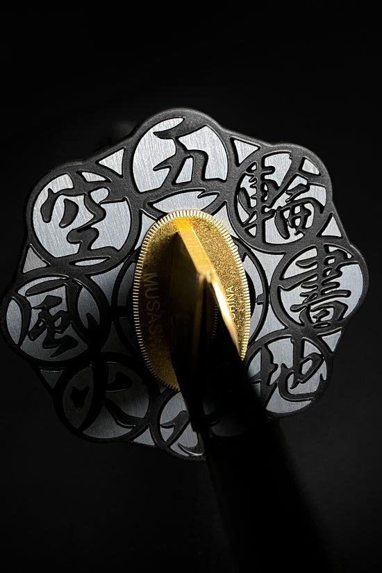 Katana tsuba handguard close-up- Guild Arms.