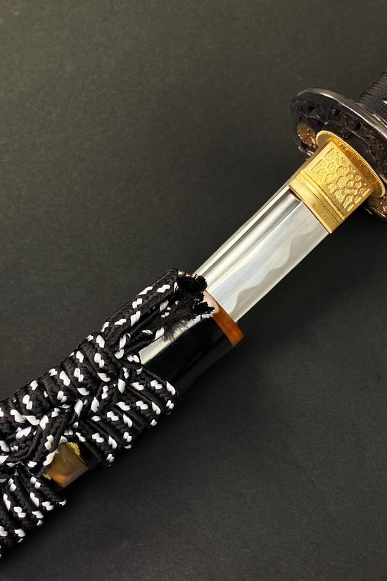 Gold Series 42" Hand forged "Flower" 1095 Katana Black