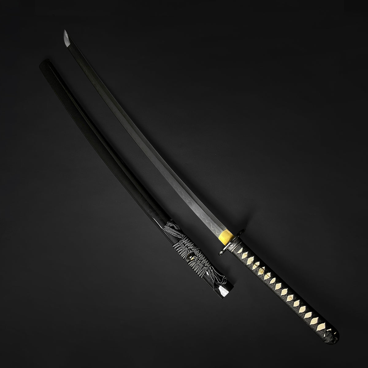 Black katana and matching scabbard- Guild Arms.