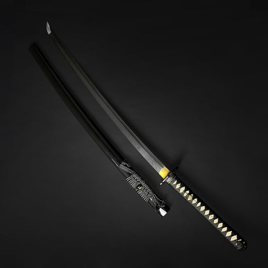 Black katana and matching scabbard- Guild Arms.
