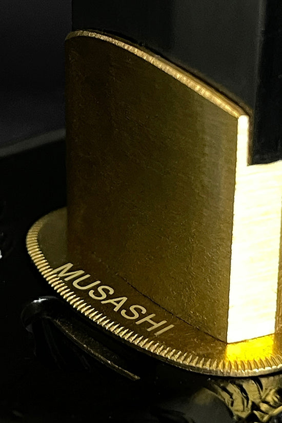 Musashi engraved katana sword habaki- Guild Arms.