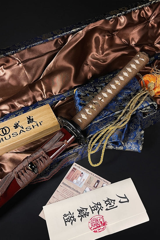 Musashi Swords Musashi Gold Collection: “Yamata no Orochi” Burgundy Katana