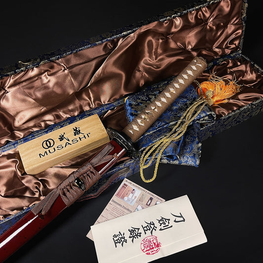 Musashi Swords Musashi Gold Collection: “Yamata no Orochi” Burgundy Katana