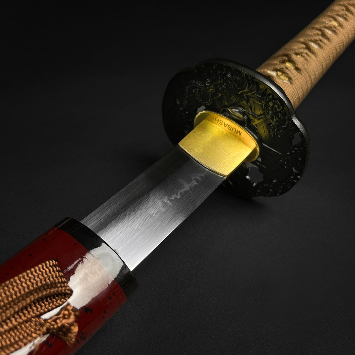 Musashi Swords Musashi Gold Collection: “Yamata no Orochi” Burgundy Katana